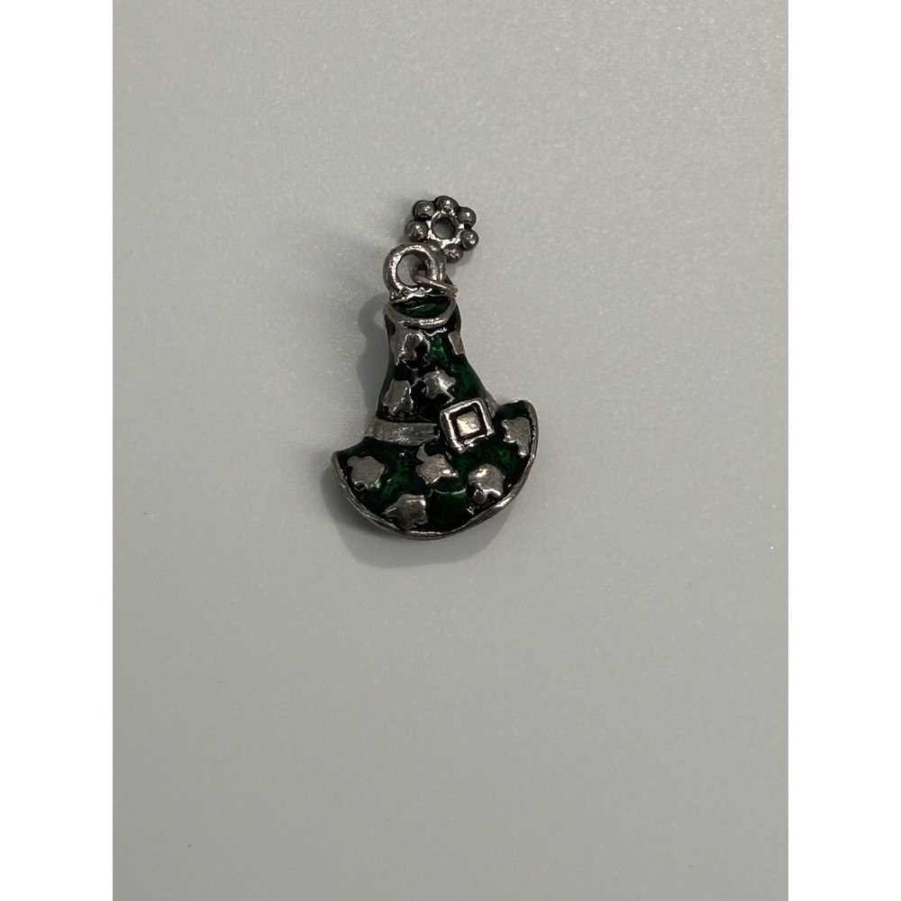 Vintage St‎ Patrick's Day Go Lucky Hat Enamel Bracelet Charm